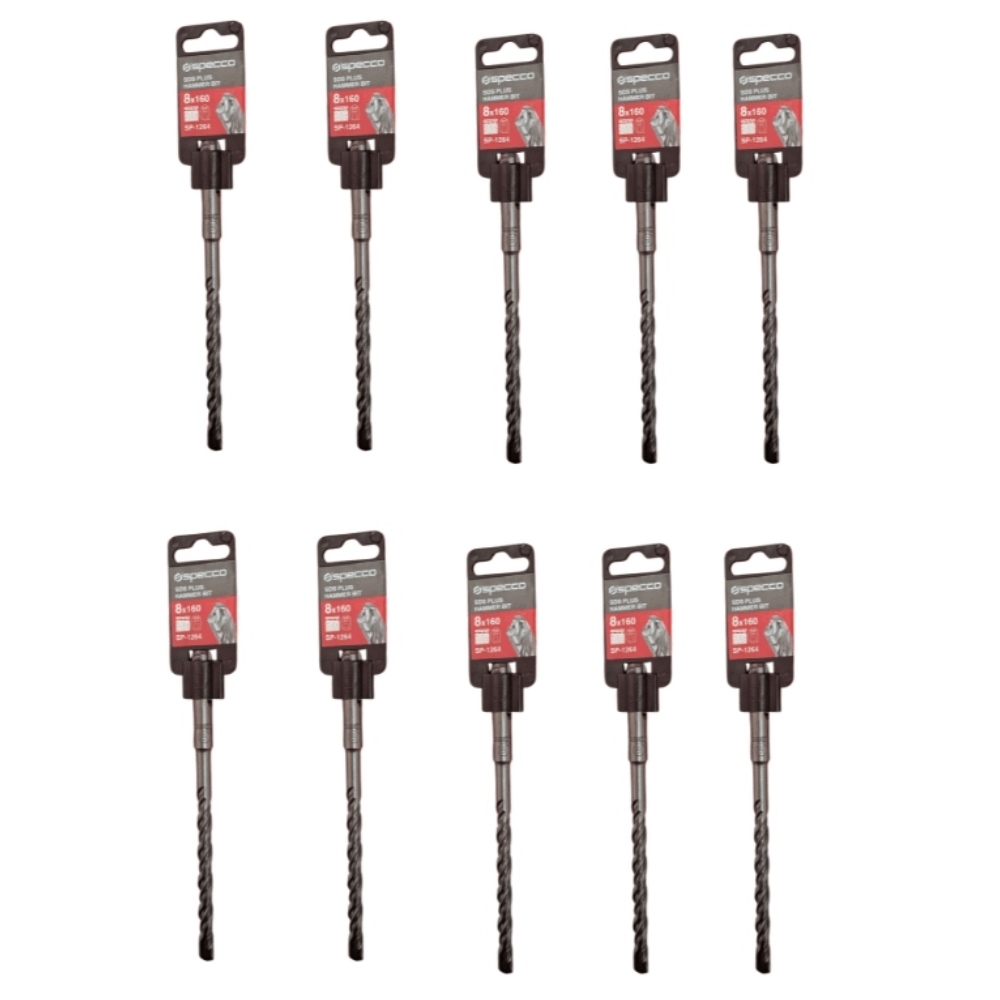SDS Plus Hammer Bit 8*160 Pack of 10