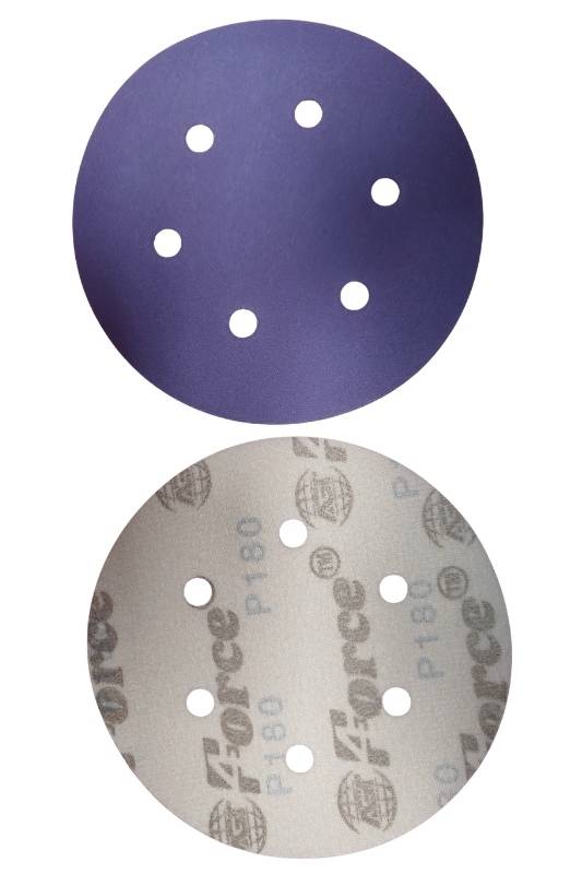 6 Inch 6 Holes Ceramic Purple Film Velcro Disc 180 Grit Pack of 100