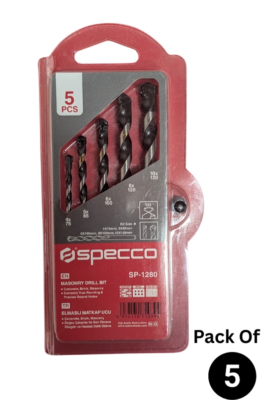 MASONRY DRILL BIT PACK OF 5