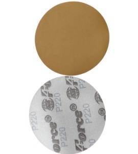 5 Inch No Holes Gold 220 Grit Velcro Disc Pack of 100