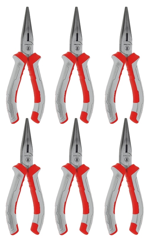 Long nose plier 8inch Pack of 6