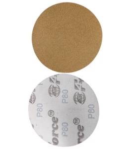 5 Inch No Holes Gold 80 Grit Velcro Disc Pack of 100