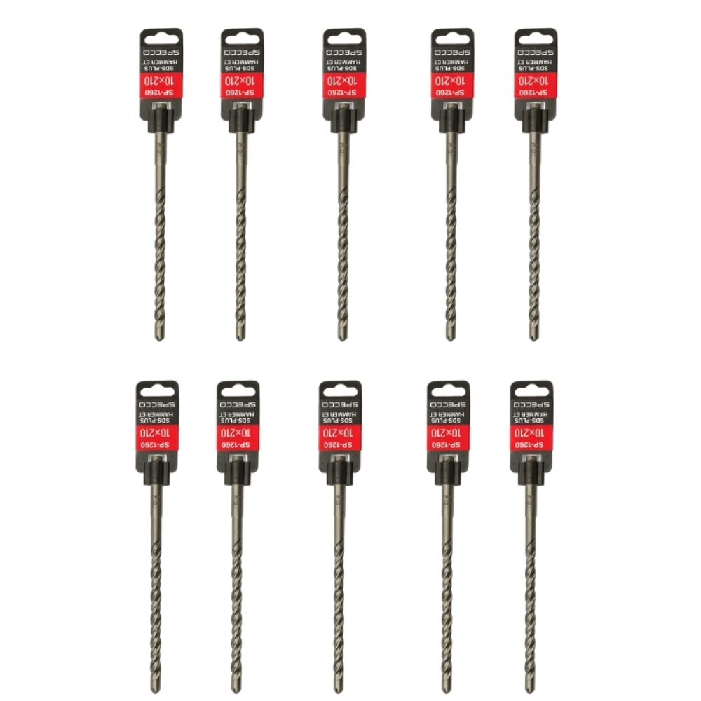 SDS Plus Hammer Bit 10*210mm Pack of 10