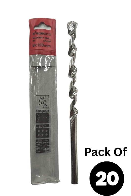 Masonry Drill Bit 8*120mm Pack of 20