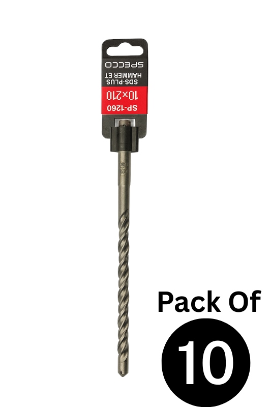 SDS Plus Hammer Bit 10*210mm Pack of 10