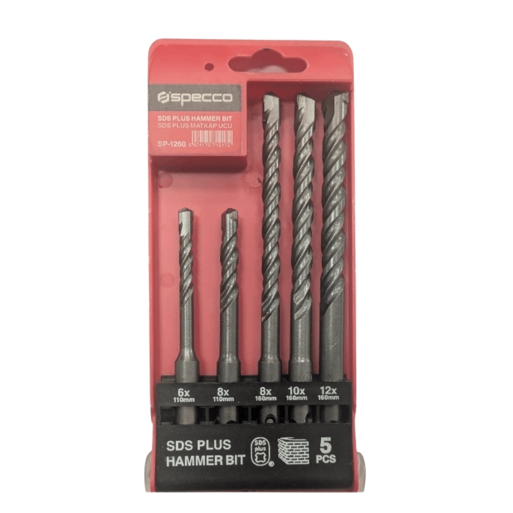 SDS Plus Hammer Bit Set 5 Pcs Pack of 2