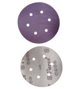 6 Inch 6 Holes Ceramic Purple Film Velcro Disc 220 Grit Pack of 100