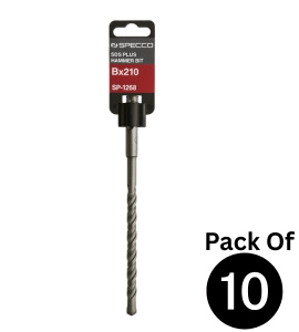 SDS Plus Hammer Bit 8*210mm Pack of 10