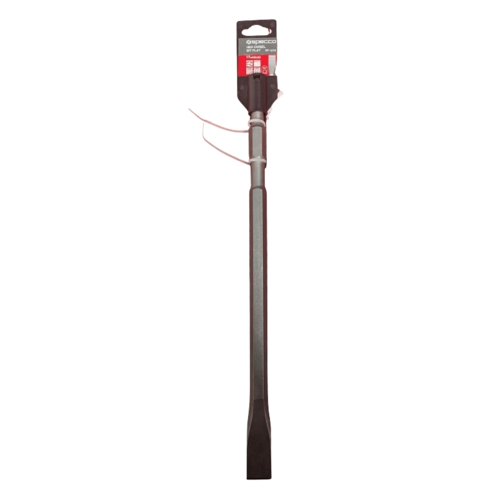 Hex Chisel Bit Flat 17*400*25 Pack of 3