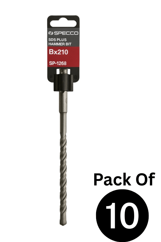 SDS Plus Hammer Bit 8*210mm Pack of 10