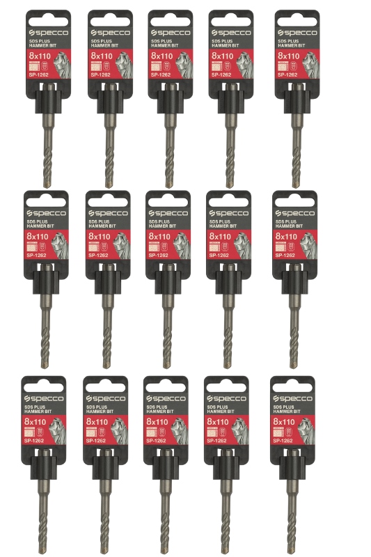 SDS Plus Hammer Bit 8*110mm Pack of 15