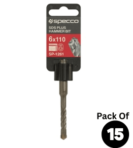 SDS Plus Hammer Bit 6*110mm Pack of 15