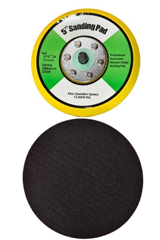 5 Inch No holes Pneumatic Backup Pad Pack Of 5