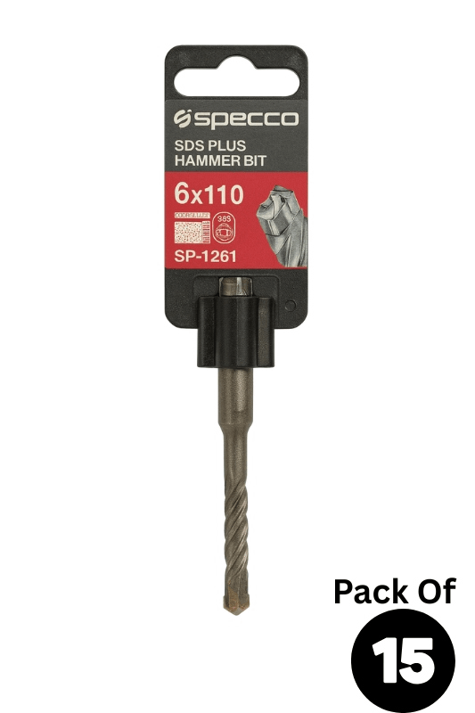 SDS Plus Hammer Bit 6*110mm Pack of 15