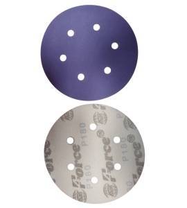 6 Inch 6 Holes Ceramic Purple Film Velcro Disc 180 Grit Pack of 100