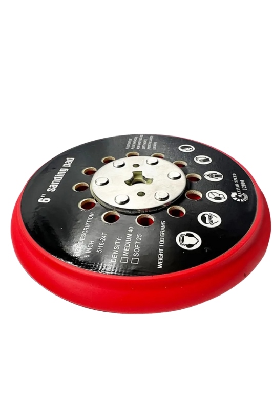 72 Hole 6 Inch 150mm Electrical Universal Backing Pad