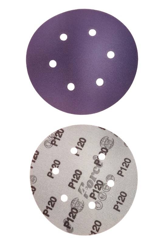 6 Inch 6 Holes Ceramic Purple Film Velcro Disc 120 Grit Pack of 100