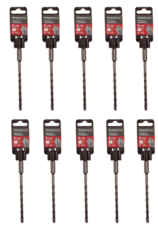 SDS Plus Hammer Bit 6*160 Pack of 10