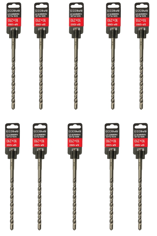 SDS Plus Hammer Bit 10*210mm Pack of 10