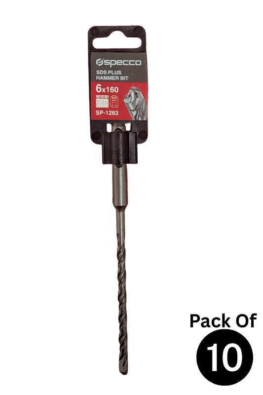 SDS Plus Hammer Bit 6*160 Pack of 10