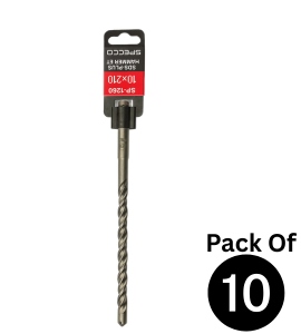 SDS Plus Hammer Bit 10*210mm Pack of 10