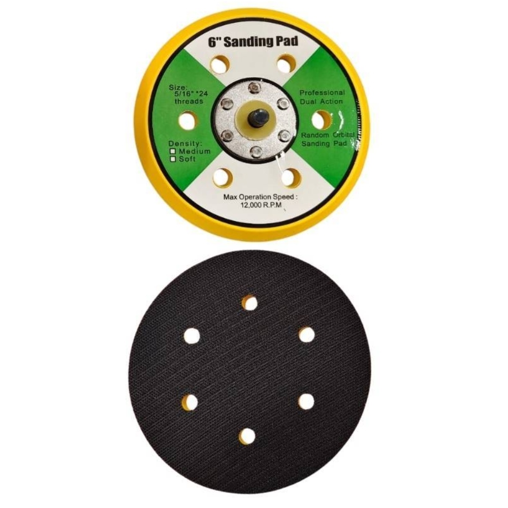 AGT Force 6 Inch 6 holes Pneumatic Velcro Backup Pad Pack Of 5