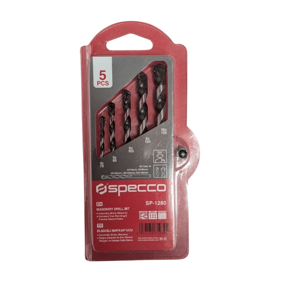 Specco MASONRY DRILL BIT PACK OF 5